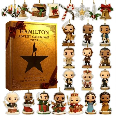 24 x Hamilton Broadway Musicals Christmas Advent Calendar Blind Box Pendant Gift