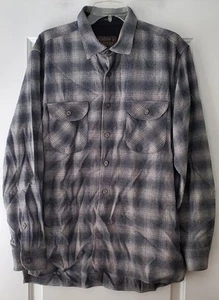 Pendleton Thomas Kay Oliver Mens Gray Wool Flannel Plaid - Size XL - EUC - Picture 1 of 11