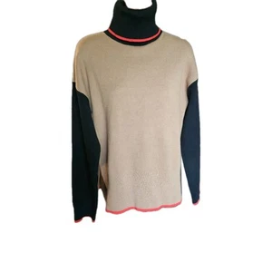Tahari gerippter Rollkragen & Taille, Seitenschlitz Damen Pullover Md - Bild 1 von 11
