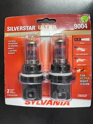 Sylvania Silverstar ULTRA 9004 Pair Headlight set of 2 Bulbs 4091 - Imagem 1 de 2