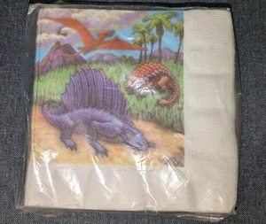 Vintage Hallmark Dinosaur Paper Napkins 13 Count Vintage 1990's - Picture 1 of 3