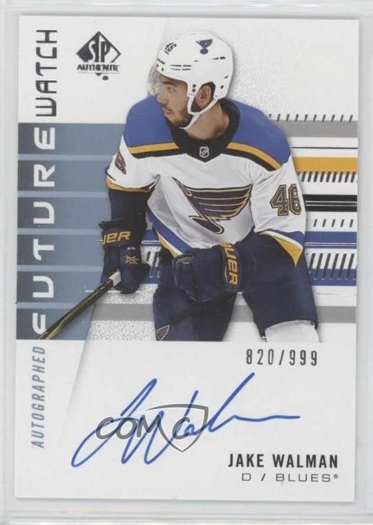 2019-20 SP Authentic Future Watch Rookies /999 Jake Walman #248 Rookie Auto RC - Image 1 of 2