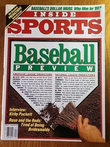 Inside Sports Magazine April 1989 Baseball Vorschau Kirby Puckett Zeitungskiosk  - Bild 1 von 13