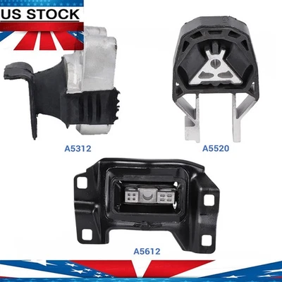 3pcs Engine Motor Mount & Transmission Mount for Ford Focus 2012-2016 L4 2.0L - Image 1 of 4