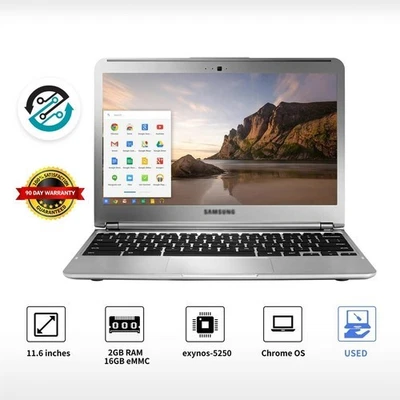 Samsung Chromebook Laptop 11.6" Laptop Intel Dual-Core 16GB SSD Wifi Webcam - Image 1 of 2