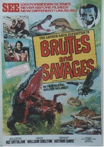 "FUREUR SAUVAGE (BRUTES AND SAVAGES)" Affiche originale entoilée (Arthur DAVIS) - Picture 1 of 1