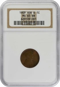 1909-S VDB Lincoln Cent MS65BN NGC - Picture 1 of 4