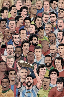 Soccer Legends - Sport Poster (Famous Soccer Players - Version 2) (Size 24 x 36) - Image 1 of 4