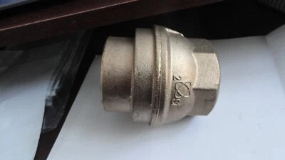 LV HD 2" Brass Female threaded IPS In Line Check Valve SAME DAY FREE SHIP SAME D - Image 1 of 3