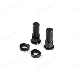 Black CNC Billet Rim Lock Nuts Spacer Kit For Suzuki RM125 RM250 RMZ250 RMZ450 - Picture 1 of 4