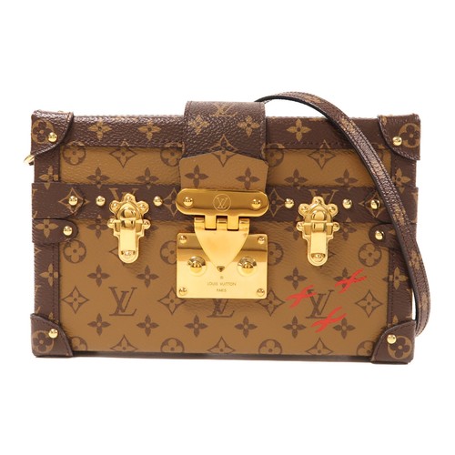 LOUIS VUITTON（LV） Borsa a tracolla Louis Vuitton LV GHW Petite Malle Monogram Reverse M45960 marrone