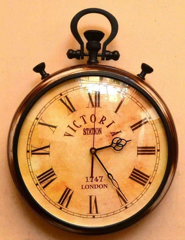 Victorian London Station Clock With Beautiful Look Home & Office Wall Clock Gift Cover