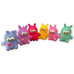 Light up Squishy Puffer Balls Spike Rubber Sensory Bouncy Decompress Squirrel - Picture 1 of 8