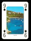 1 x playing card France 06 Cap d'Ail - 9 of Spades P03