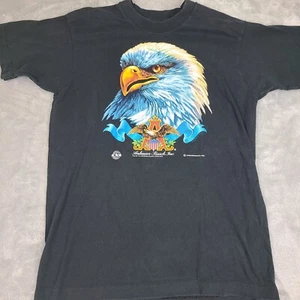 Vintage 1993 Anheuser Busch Beer T-Shirt Medium Black Eagle Single Stitch - Picture 1 of 9
