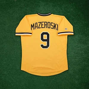 Bill Mazeroski Pittsburgh Pirates Cooperstown Men's Gold Throwback Jersey - Picture 1 of 7
