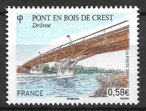 FRANCE 2011 - n° YT 4544 MNH ** Série Touristique, Pont en Bois de Crest (Drôme) - Picture 1 of 1