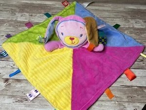 Taggies Pink Patchkins -Conejo Conejo Lovey Manta de Seguridad Peluche Animal de Peluche - Imagen 1 de 8