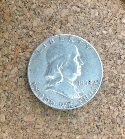 1952 P  Circ.  Franklin Half Dollar 90 % Silver US Coin FH2881 FREE SHIPPING Cover