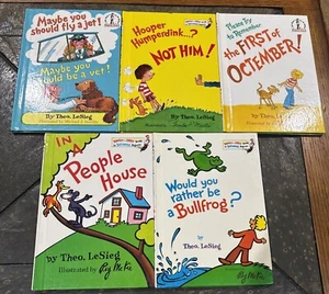 Lot of 5 Dr. Seuss Beginner Bright & Early HC Books By Theo. LeSieg EUC - Picture 1 of 17