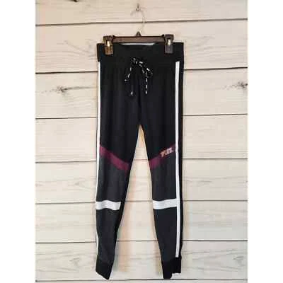 Jogger rosa Victoria's Secret yoga para mujer multicolor elástico tiro bajo talla pequeña Foto 1 de 4