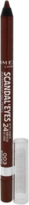 3 x RIMMEL-SCANDAL EYES 24H WATERPROOF EYELINER KOHL KAJAL-003 BROWN 1.2G - Picture 1 of 7