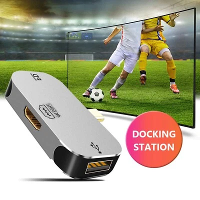 USB Hub Type C to HDMI C Port Adapter 3-in-1 Multi USB PD Dock Station Hard Disk - Image 1 of 4