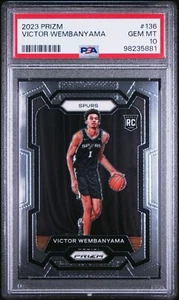 💎👑� VICTOR WEMBANYAMA 2023-24 PANINI PRIZM #136 RC ROOKIE PSA 10 🎁ROY 🇺🇸🇫🇷 - Imagen 1 de 3