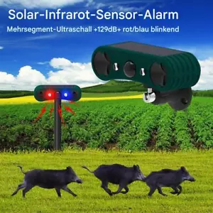 Solar Tiervertreiber Ultraschall Sirene Katzenschreck Abwehr Marderschreck IP55 - Bild 1 von 13