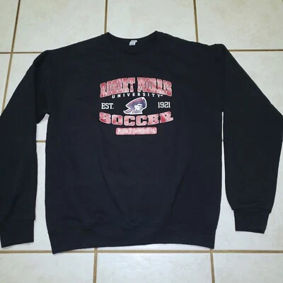 Sudadera negra Robert Morris Colonials Soccer Moon Township talla mediana Foto 1 de 4