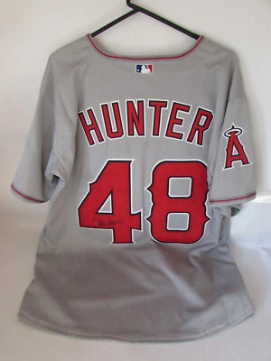 Majestic Signed Authentic Torii Hunter Anaheim Angels Baseball Jersey Sz 48 NWT - Image 1 of 4