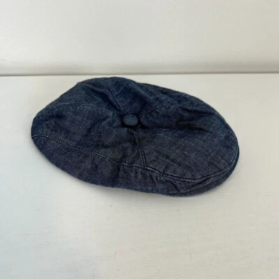 Шляпа Janie and Jack для газетчика 6-12 месяцев плоская кепка ирландский английский таксист Гэтсби синяя - Изображение 1 из 3