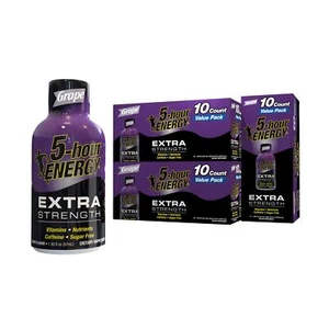 Grape Extra Strength 5 Hour ENERGY Shots Zero Sugar 30 Pack 1.93 Fl Oz - Picture 1 of 5