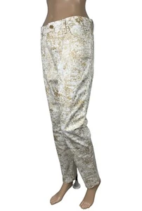 Lauren Ralph Lauren Chino Pants Gold Paisley Printed size 10 - Picture 1 of 17
