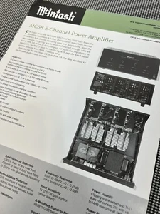 MCINTOSH CR16 CONTROL CENTER & MC58 AMPLIFIER PRELIMINARY INFORMATION J01137 - Picture 1 of 2
