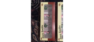 Vintage TERVIS TUMBLERS Weihnachten Patch 16 Unzen Boxed Set 4 EUC Flamingos Palme - Bild 1 von 3