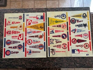 MLB Pennants - Complete Set 32 Vintage Baseball Pennants 9x4 From 1970s 1980s - Picture 1 of 7