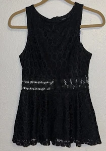 Haute Monde ärmelloses Spitzentop Damen Gr. M schwarz - Bild 1 von 10