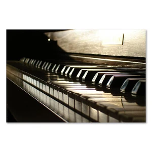 Póster 0149 Póster Lienzo Teclas Piano, Música Piano Instrumento Ala - Imagen 1 de 7
