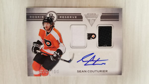 2011-12 PANINI TITANIUM SEAN COUTURIER ROOKIE DUAL JERSEY /100 #2