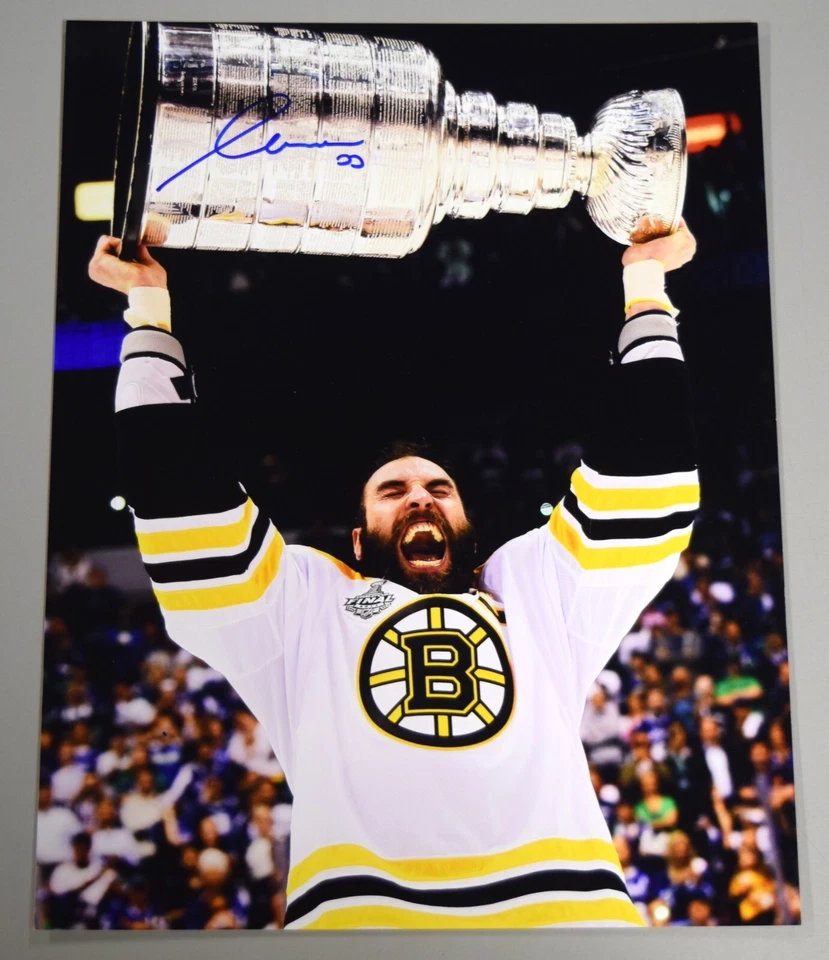 Zdeno Chara Signed 11x14 Photo Boston Bruins Stanley Cup Autograph - Image 1 of 1