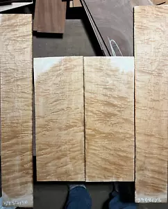 AAAA quilted + curly hard maple tonewood guitar luthier set back sides old 1977 - Picture 1 of 6