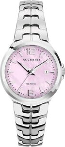 Accurist Ladies Watch with Pink Mother of Pearl Dial 8337