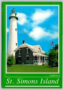 Postal Faro Isla de San Simón Georgia Museo de Historia Costera - Imagen 1 de 2