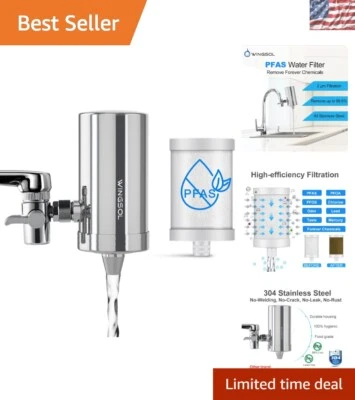 ANSI/NSF Certified PFAS Filter in Stainless Steel - Easy 360° Installation - Image 1 of 4