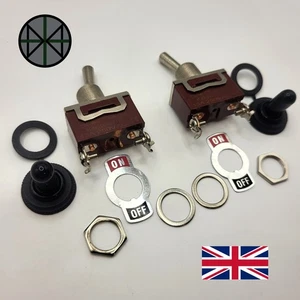 Interruptor de palanca impermeable ON-OFF 2 piezas 250V 15A AC / 12V 30A DC - Imagen 1 de 13