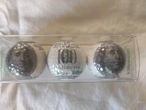 Enjoy life Inc $100 Theme Golf Balls Pack of 3, NEW - Picture 1 of 3