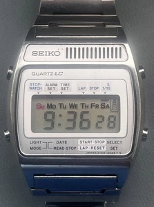 1978 Men's Vintage SEIKO A159-4039 Quartz LC Alarm Chrono Wristwatch Working A1 - Picture 1 of 16