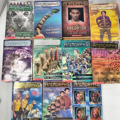 Lot of 11 Vintage Animorphs Books - Scholastic - K.A. Applegate -Good to Fair Foto 1 de 4