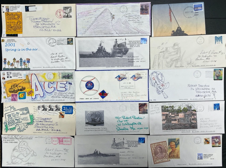 Collection of 170+ ACE correspondence covers #10 envelopes Hand Colored, Painted - Image 1 of 4